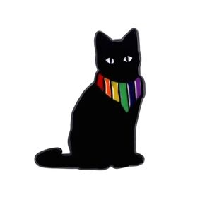 🌈 Pin Black Cat with Bandana